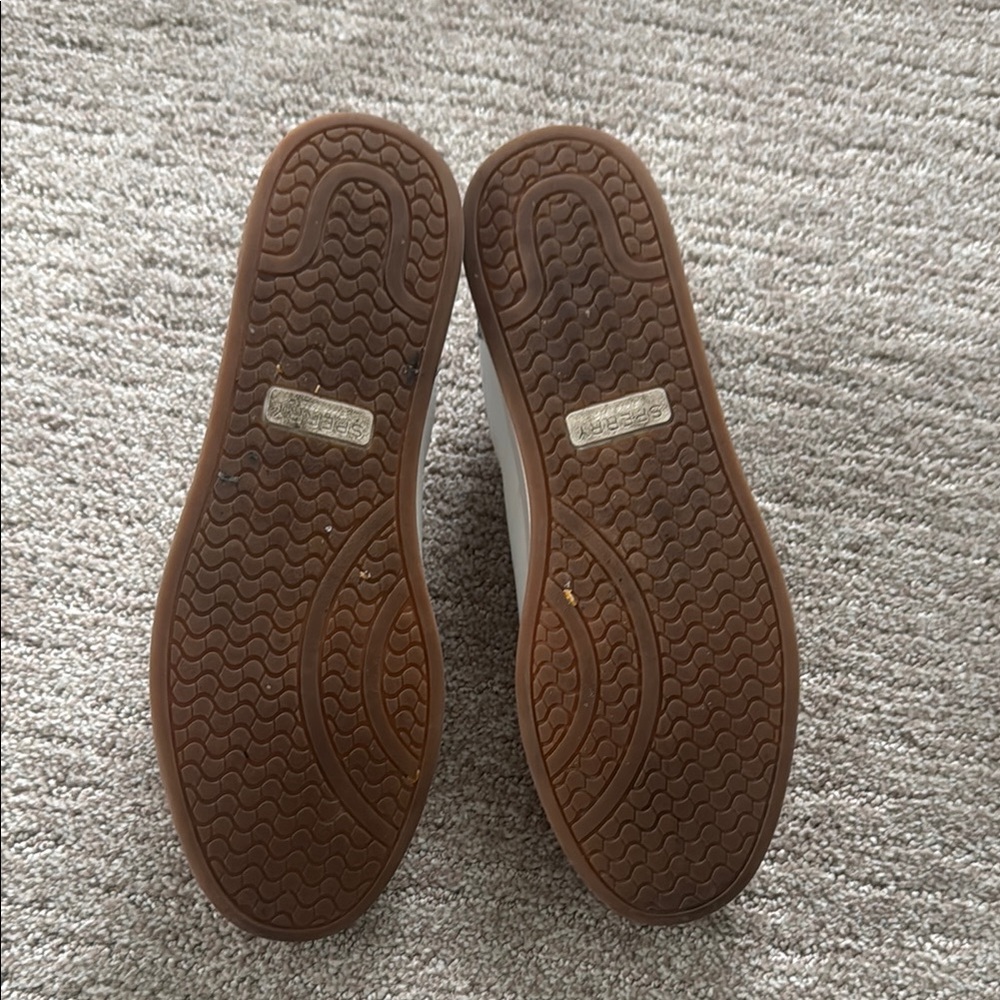 Sperry Women's White Leather Top-sider Sneakers - Picture 3 of 9